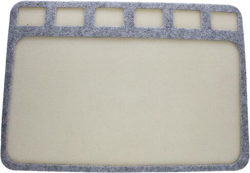 The Beadsmith Seed Bead Treasure Mat – 8" x 11" (20.3 x 27.9cm) – Soft Surface, 6 Compartments, Raised Border – Perfect for Working on Seed Bead Projects, Beading, Jewelry Making and DIY Hobbies in Kuwait