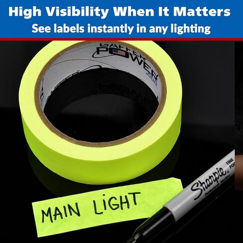 Gaffer Power Labeling Tape - Clean Removable Console Tape | Adhesive Tape for Light Control Board, DJ Mixing Board, Audio Mixer, Arts and Crafts - 1" x20Yds in Kuwait