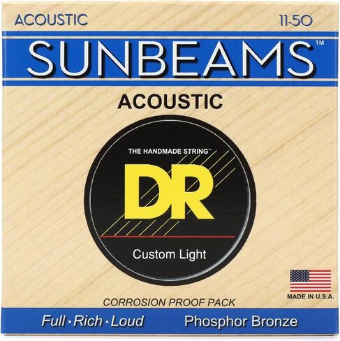 DR Strings Sunbeam - Phosphor Bronze AcousticRound Core 11-50 (Pack of 2) in Kuwait