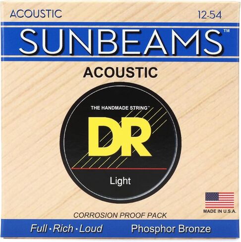 DR Strings Sunbeam - الفوسفور البرونزي AcousticRound Core 12-54 & Rare - الفوسفور البرونزي AcousticHex Core 12-54 in Kuwait
