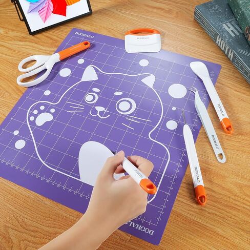 DOOHALO Cutting Mat for Silhouette Cameo 4 Cutting Machine Lightgrip Cutting Mat 12 X 12 inch 3 Pack Replacement Adhesive Mats for Silhouette Cut in Kuwait