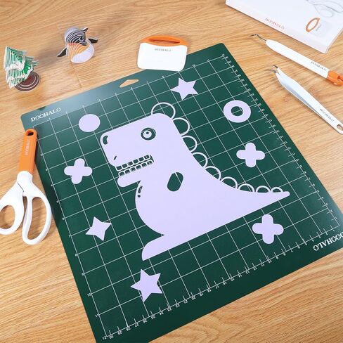 DOOHALO Cutting Mat for Silhouette Cameo 4 Cutting Machine Lightgrip Cutting Mat 12 X 12 inch 3 Pack Replacement Adhesive Mats for Silhouette Cut in Kuwait