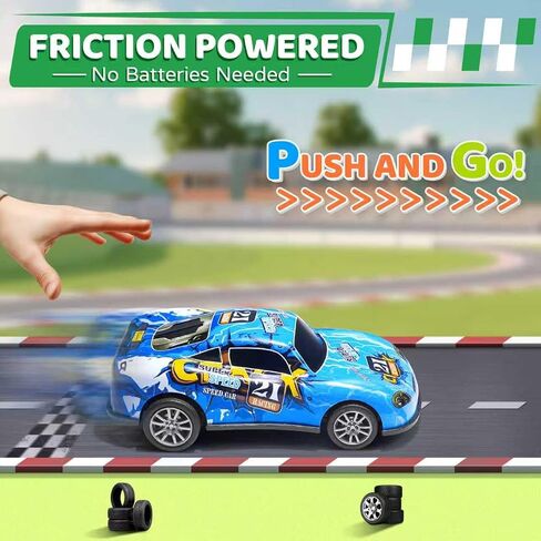 4.2" Toy Cars Metal Race Cars Vehicles 9 Pack, Pull Back Cars Toys for Boys, Girls, Toddlers, Kids 2,3,4,5,6,7 Years Old, Party Favors, Teacher Reward Prizes, Boy Birthday Gifts in Kuwait