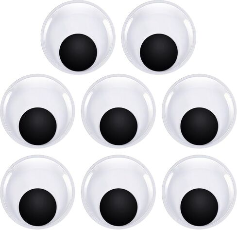 TOAOB 8pcs Glow in The Dark Wiggle Googly Eyes Self Adhesive Luminous Googly Eyes 40mm Plastic Sticker Eyes for DIY Crafts Scrapbooking Decoration in Kuwait