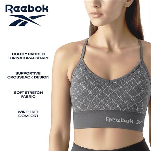 Reebok Women's Bra - Seamless Performance Longline Cami Bralette (2 Pack) in Kuwait