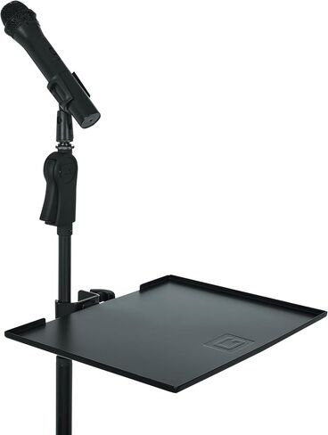 Gator FrameworksCases Microphone Stand Clamp-On Utility Shelf 15" x 11" Surface Area with 10 Pound Weight Capacity, Black, 11" x 15" (GFW-SHELF1115) in Kuwait