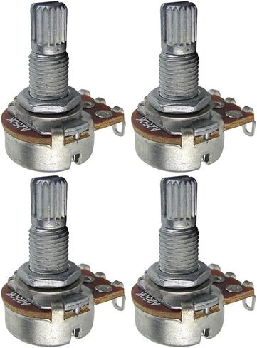 FLEOR 2pcs Small Size Guitar Pots 18mm Split Shaft A500K Potentiometers Audio Taper in Kuwait