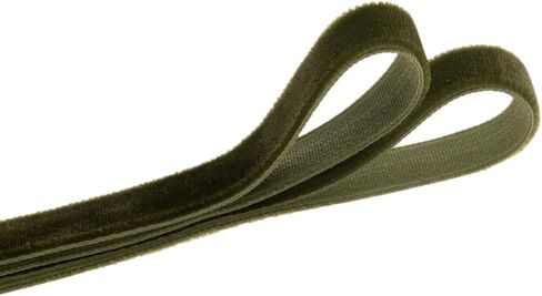 QIANF Vintage Moss Green Velvet Ribbon Christmas Ribbon for Gift Wrapping Crafts Christmas Tree Ornaments Garland Decorations, 3/8 Inch X 25Yd in Kuwait