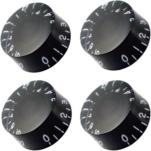 4pcs Speed Control Knob for Electric Guitar Volume Tone Push on 6mm/0.24" Rotary Shaft (Black) in Kuwait