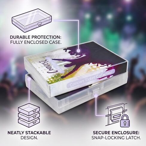 UniKeep Concert Ticket Collection Album/Case. Holds 40-80 Standard Sized Tickets. 10 Ticket Pages are Included. Each Page Holds 4-8 Tickets in Kuwait