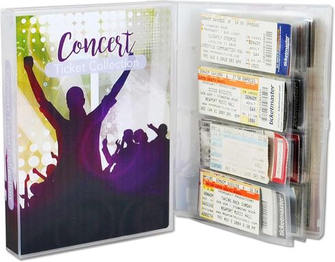UniKeep Concert Ticket Collection Album/Case. Holds 40-80 Standard Sized Tickets. 10 Ticket Pages are Included. Each Page Holds 4-8 Tickets in Kuwait