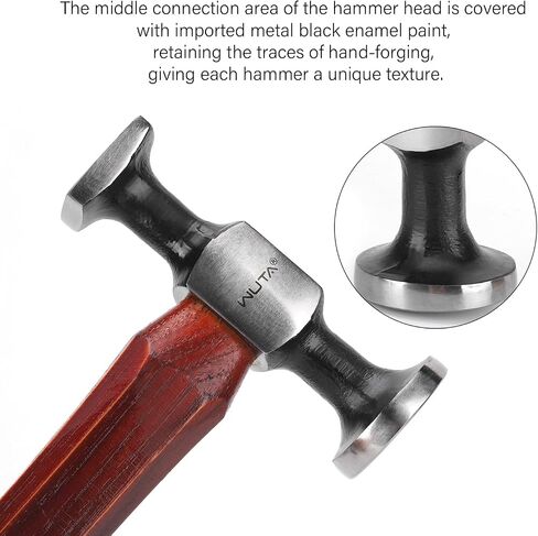 WUTA Leather Mallet Hammer Carbon Steel Double Head Hammer Cobbler Hammer for Professional Leather Craft Tool in Kuwait