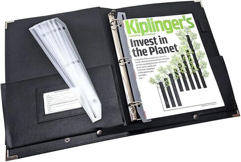 MSP Professional 3 Rings Portfolio Organizer, Music Choral Folder with, Handle, Detachable Strap and Bonus Item: Plastic Strip Magazine Holders- Black (MSP-210S) (MSP-210S _ 9.5" x 12.5") in Kuwait