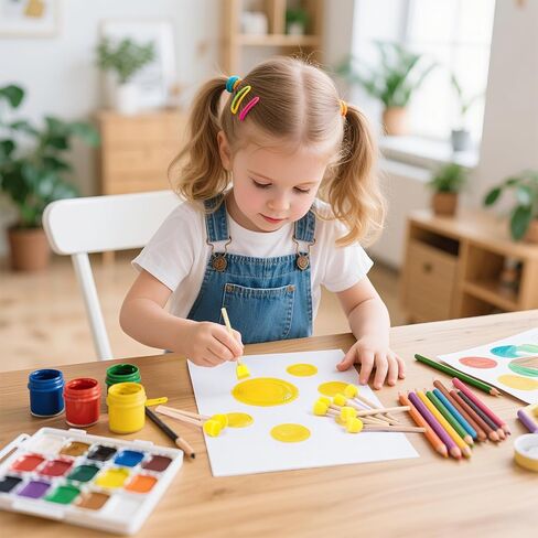 AUEAR, 40 Pack Round Foam Sponges Brush Pouncers Dabbers Set Assorted Size Paint Tools in Kuwait