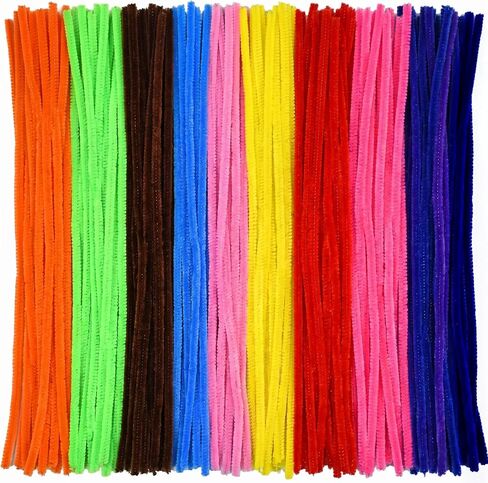 Black Pipe Cleaners 200 Pieces Chenille Stems for DIY Art Decorations Creative Craft (6 mm x 12 Inch) in Kuwait