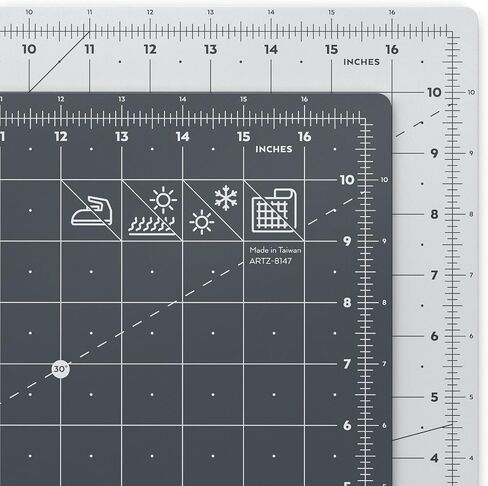 Arteza Rotary Cutting Mat, 18 x 24 Inches, Self-Healing, with Grid Lines and Non Slip Surface, for Fabric, Paper, and Vinyl, Durable and Flexible, Art Supplies for Crafts, Quilting, and Sewing in Kuwait