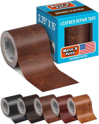MATCH 'N PATCH Realistic Leather Repair Tape, Brown, 2.4 inch x 15 feet in Kuwait