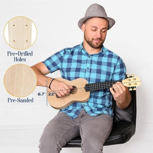 DIY Ukulele Kit Soprano (22inch) Build Your Own Guitar Kit with our Ukuleles Guitar Build Kit. DIY Ukelele Kit has 33 Pieces for all DIY Guitar needs. Guitar diy kit great to Build Your Own Ukulele in Kuwait