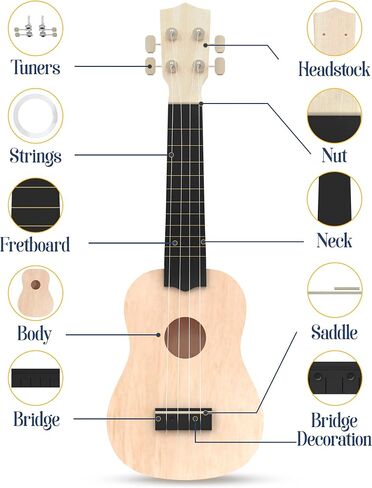 DIY Ukulele Kit Soprano (22inch) Build Your Own Guitar Kit with our Ukuleles Guitar Build Kit. DIY Ukelele Kit has 33 Pieces for all DIY Guitar needs. Guitar diy kit great to Build Your Own Ukulele in Kuwait
