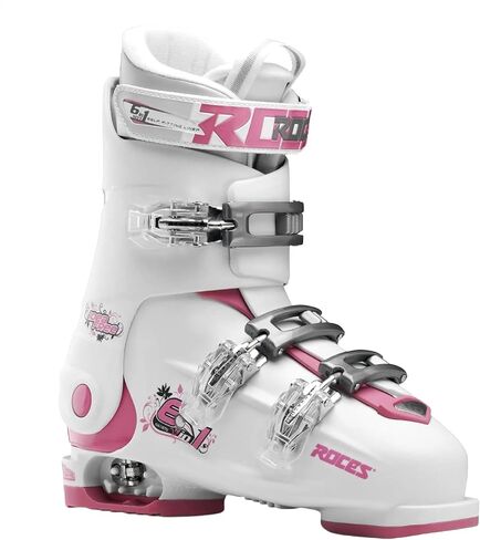 Roces 2016 Idea Adjustable White/Deep Pink Kids Ski Boots 22.5-25.5 in Kuwait