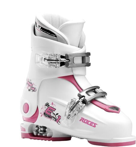 Roces 2016 Idea Adjustable White/Deep Pink Kids Ski Boots 19.0-22.0 in Kuwait