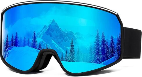 SPOSUNE Ski Goggles Over Glasses with Dual lens | Anti-fog Anti-UV Snow Goggles for Men Women Youth Skiing Snowmobile in Kuwait