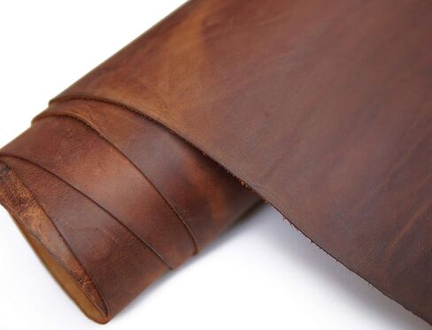 Heavy Weight Leather 9-10 oz Thick Full Grain Tooling Leather Thick Cowhide Skin Crafting Arts Leather (Red Brown-4.0mm, 6"x12") in Kuwait