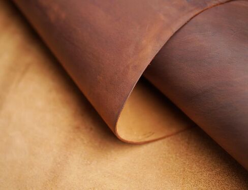 Heavy Weight Leather 9-10 oz Thick Full Grain Tooling Leather Thick Cowhide Skin Crafting Arts Leather (Red Brown-4.0mm, 6"x12") in Kuwait