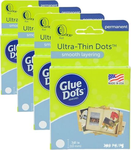 Glue Dots Clear Dot Roll, Ultra Thin .375" 300/Pkg - 174922 in Kuwait