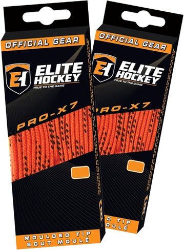Elite Hockey Pro X7 Wide Cotton Hockey Skate Laces - SET of 2 Pairs in Kuwait