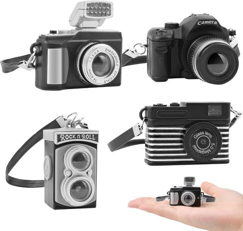 4 Pcs Miniature Camera 1:4 Scale Mini SLR Camera Prop Mini Camera Ornament Vintage Camera Model Digital SLR Camera Mini Decoration Accessories Photography Props in Kuwait