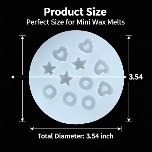 2 pcs Silicone Cereal Candle Molds Star Heart Wax Rings Lucky Charms Candle Molds (Pack of 2) in Kuwait