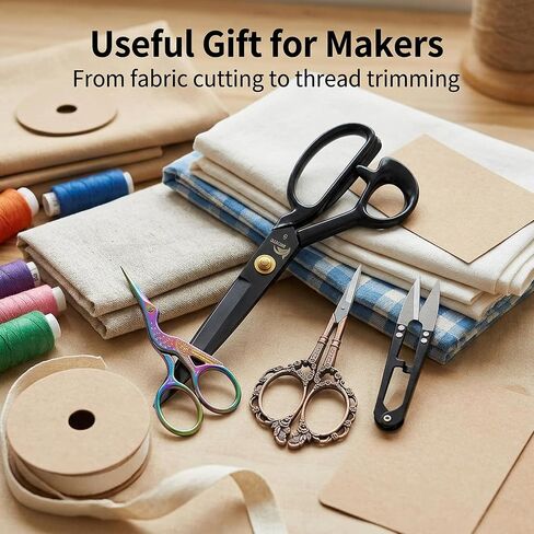 BIHRTC Professional 9 inch Dressmaking Tailor Scissors Small Embroidery Scissors Sharp Fabric Sewing Shears Scissor for Cloth Altering Leather Threading Cutting and Artwork in Kuwait