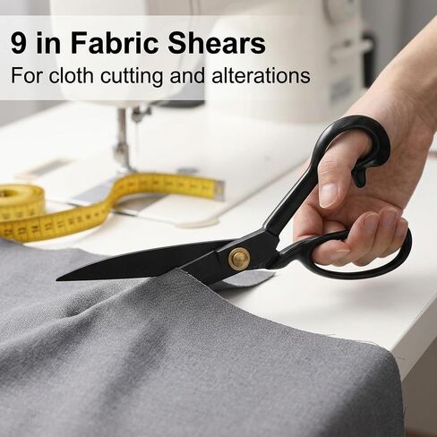 BIHRTC Professional 9 inch Dressmaking Tailor Scissors Small Embroidery Scissors Sharp Fabric Sewing Shears Scissor for Cloth Altering Leather Threading Cutting and Artwork in Kuwait