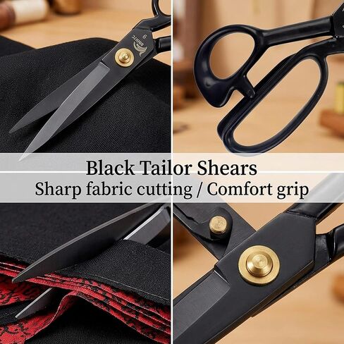 BIHRTC Professional 9 inch Dressmaking Tailor Scissors Small Embroidery Scissors Sharp Fabric Sewing Shears Scissor for Cloth Altering Leather Threading Cutting and Artwork in Kuwait