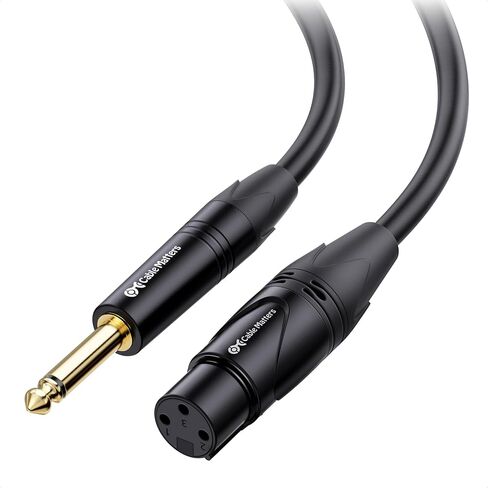 Cable Matters XLR to 1/4 TS Microphone Cable 10 ft, Unbalanced Female XLR to Male 1/4 (6.35mm) TS Cable in Kuwait