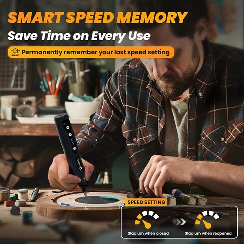 HARDELL Mini Cordless Rotary Tool 4V, 5-Speed Rotary Tool Kit with 86 Accessories, Power Rotary Tool for Cutting, Engraving, Sanding, Drilling, Polishing, Small Wood Carving tool or DIY Crafts(Black) in Kuwait