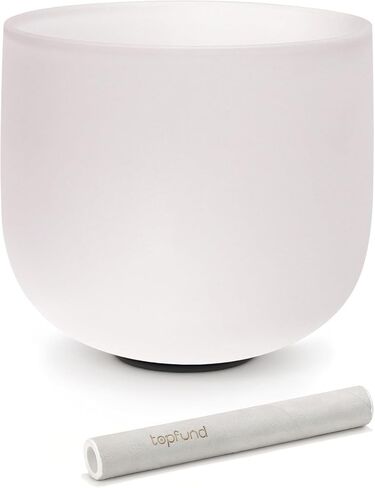 TOPFUND Solid Beech Wood Crystal Singing Bowl Suede Striker with Suede Bundle Pocket in Kuwait