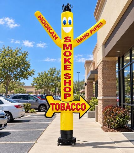 20Ft Tall Smoke Shop Air Inflatable Tube Man Dancer With Arrow | Hookah Hand Pipes Dancing Perfect Way to Get Your Business Brand Noticed Tube Puppet Guy 20ft Sky Dancers Without Blower | Arrow Dancer in Kuwait