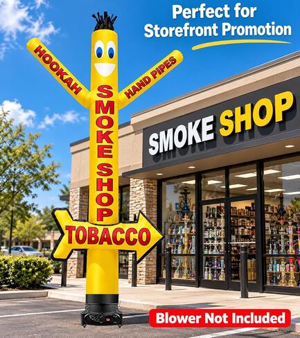 20Ft Tall Smoke Shop Air Inflatable Tube Man Dancer With Arrow | Hookah Hand Pipes Dancing Perfect Way to Get Your Business Brand Noticed Tube Puppet Guy 20ft Sky Dancers Without Blower | Arrow Dancer in Kuwait