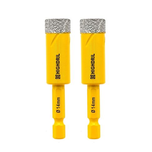 HIGHDRIL Dry Diamond Drill Bits,2pcs 8mm 5/16" with Hex-Shank Diamond-Hole-Saw for Granite Marble Porcelain Ceramic-Tile Drill Bits in Kuwait