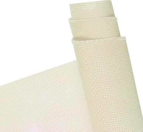 Essentials By Leisure Arts Aida Cloth, 11 Count, 30" x 36", Pure White Cross Stitch Fabric for Embroidery, Cross Stitch, Machine Embroidery and Needlepoint in Kuwait