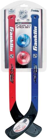 Franklin Sports NHL Mini Hockey Flex Stick and Ball Set - Play Knee Hockey Anytime Anywhere - Kids Toy Set - Includes 2 Mini Sticks + 2 Foam Balls in Kuwait