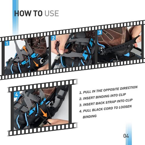 G2 21/25/30 Inches Light Weight Snowshoes for Women Men Youth, Set with Trekking Poles, Carrying Bag, Snow Baskets, Special EVA Padded One-Pull Binding, Heel Lift, Toe Box, Orange/Blue/Red Available in Kuwait