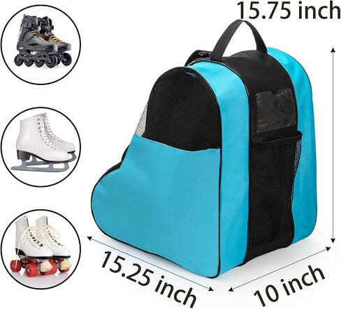 TOPZEA 2 Pack Roller Skate Bags, Oxford Cloth Ice Skates Storage Bag with Adjustable Shoulder Strap, Figure Skating Shoes Carry Bags Roller Blade Container, Roller Skate Accessories for Women Men Kids in Kuwait
