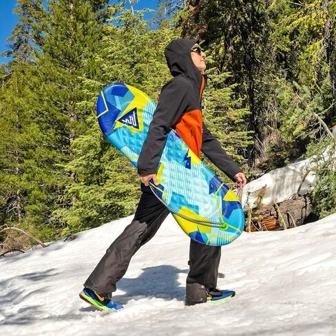 Artikfun Premium Foam Snowboard Sled 2-Pack | حبل السحب والمقبض | مقاس مناسب للشباب والكبار | تصميم محيطي لسطح القدم | طول التصميم 48 بوصة - 122 سم | in Kuwait