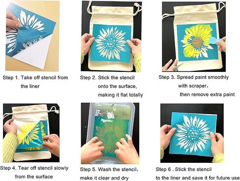12inch x 12inch Welcome Welcome-ish Sunflower Reusable Silk Screen Stencils, Self-Adhesive Silkscreen Printing Stencil for Home Decor,Paint on Wood Frame/Fabric/Wall/Cup/Plate/Glass/Paper/Door Hanger in Kuwait