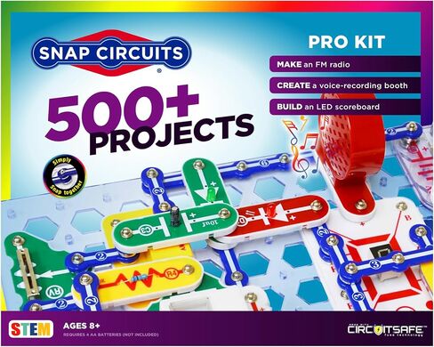سناب سيركويتس مجموعة استكشاف الالكترونيات الكلاسيكية SC-300 | اكثر من 300 مشروع | دليل مشروع ملون بالكامل | اكثر من 60 قطعة سناب سيركويتس | لعبة تعليمية في العلوم والتكنولوجيا والهندسة والرياضيات in Kuwait