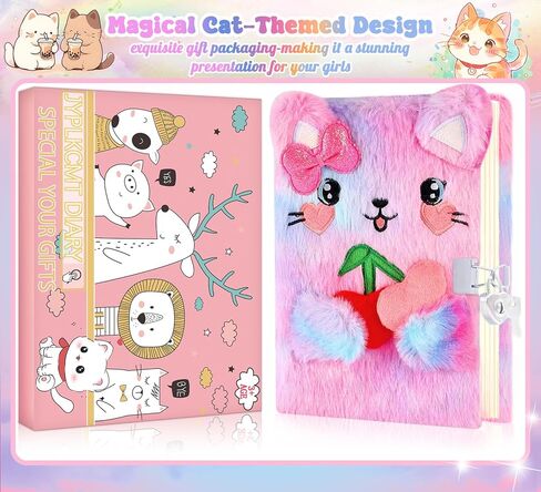 Mermaid Diary for Girls with Lock and Keys Kit - Princess Diaries Secret Notebook Journal for girls Christmas gifts - Cute Stationery School Supplies With colorful pen highlighter bracelet necklace. in Kuwait