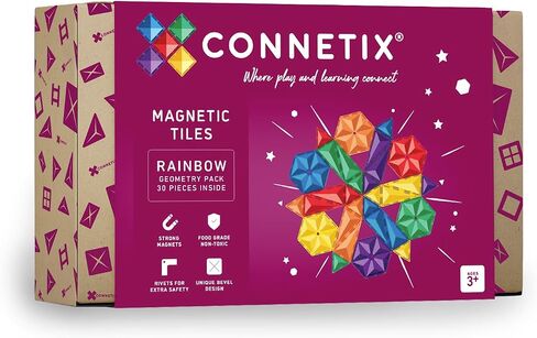 CONNETIX Rainbow Geometry Pack, 30 Pieces in Kuwait